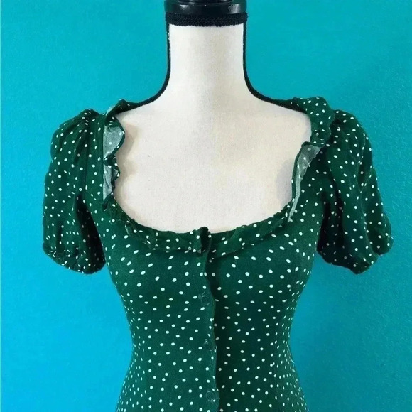 Reformation Basin Midi Dress in Rosemary in size 0 - Picture 2 of 9